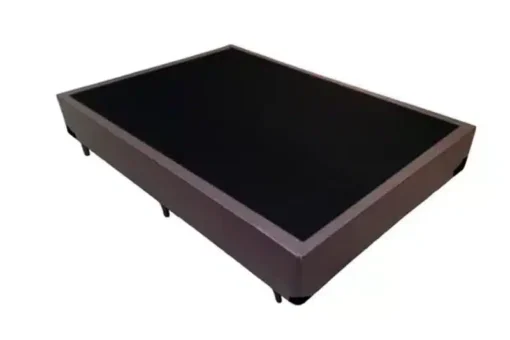 Base Box + Colchão Casal Classic Marrom 188×138x62 Molas Superlastic Anjos - Imagem 4