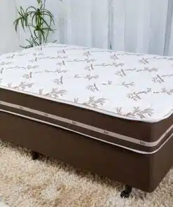 Base Box + Colchão Casal Classic Marrom 188×138x62 Molas Superlastic Anjos