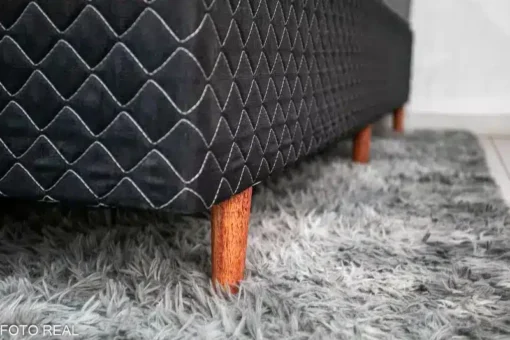"Box Madrid Preto + Colchão Casal Madrid Euro Molas Ensacadas 138x188x70 Umaflex " - Imagem 3