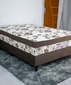 Cama Box Casal Ortopédica Marrom Escuro 138x188x60 Nosso Sonho