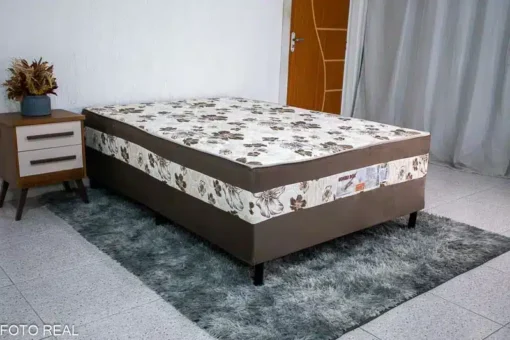 Cama Box Casal Ortopédica Marrom Escuro 138x188x60 Nosso Sonho