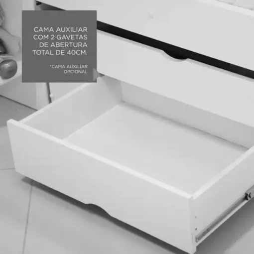 Cama Solteiro Milênio Cinamomo Cabeceira C/ Baú Larg. 1.30m - D Doro - Imagem 8
