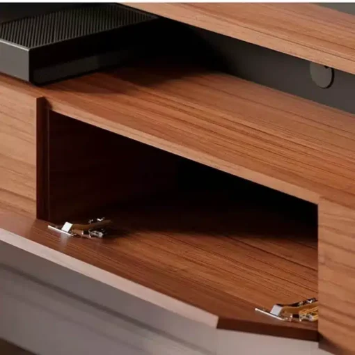 Home Suspenso Juriti Larg. 1.50m para TV até 65 Polegadas Noce Milano/Preto Colibri - Imagem 7