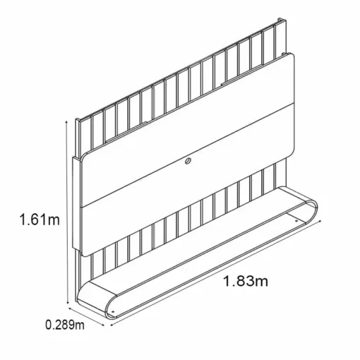Home Suspenso Prime Naturale/Off Ripado TV até 75 Polegadas Larg. 1.83m - Gelius - Imagem 2