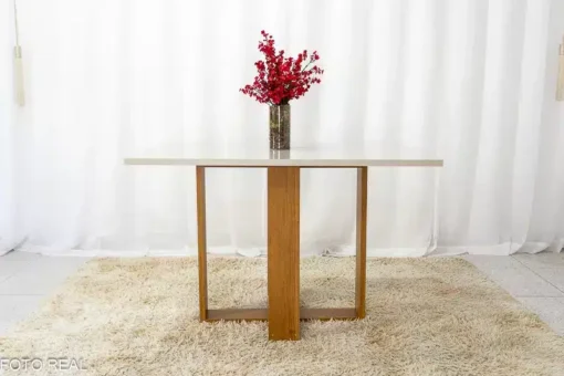 Mesa de Jantar Magic 120x80 Mel/Blonde Tampo e Cadeira Sol - Imagem 7