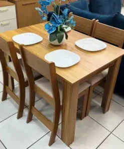 Mesa de Jantar Palace Mel 110×75 com 4 Cadeiras