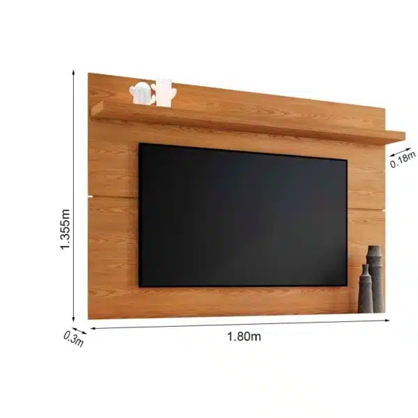 Painel Briz 1.80m para TV até 70 Polegadas Carvalho HB Móveis - Image 2