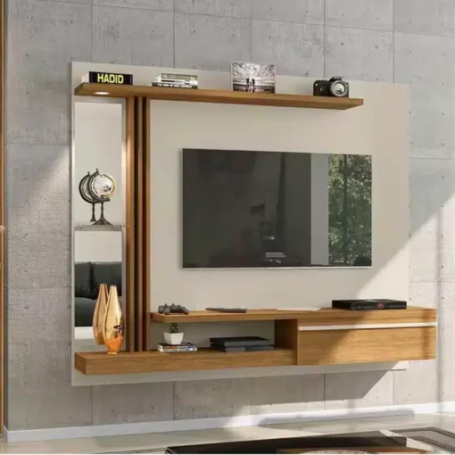 Painel Denver C/LED e Detalhe Ripado Larg. 1.60m Para TV até 55 Polegadas - Imagem 6