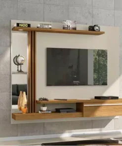 Painel Denver C/LED e Detalhe Ripado Larg. 1.60m Para TV até 55 Polegadas