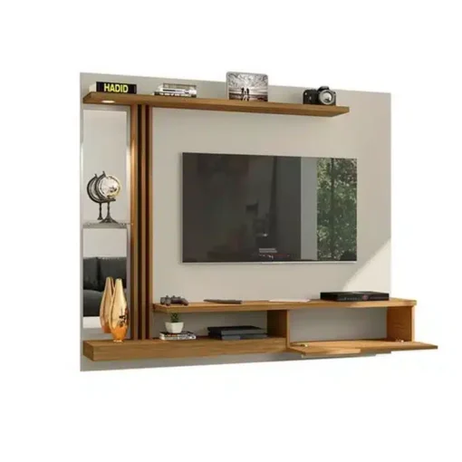 Painel Denver C/LED e Detalhe Ripado Larg. 1.60m Para TV até 55 Polegadas - Imagem 4