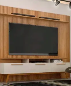 Rack São Paulo + Painel Frisado Curitiba Larg. 2.24m Para TV até 75