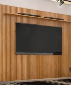 Painel Curitiba Cinamomo Frisado TV até 75 Polegadas Larg. 2.24m - Valdemoveis