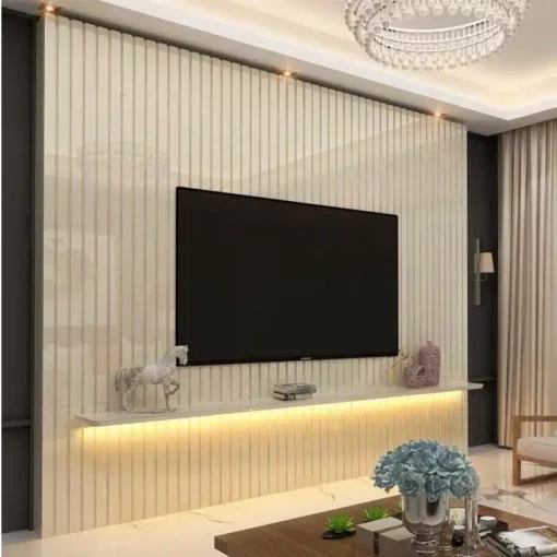 Painel até 85″ Nobre Ripado 230 Off White – GELIUS - Imagem 4