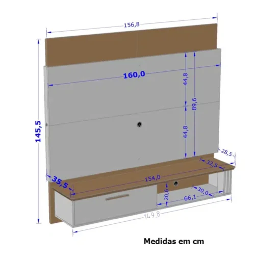 Painel Paris Impressão 3D para TV até 65 Polegadas - Imagem 2