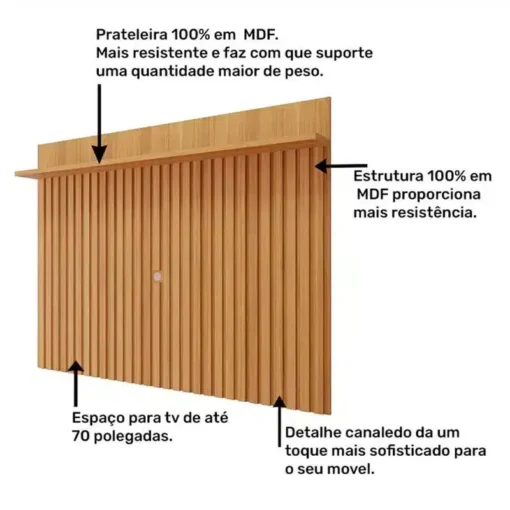 Painel Ripado Speed Trend Para TV até 70 Polegadas - Imagem 6