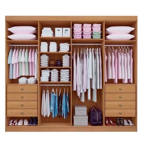 Roupeiro Daymond 8 Portas 8 Gav.  Larg. 2.75m MDF D Doro - Imagem 5