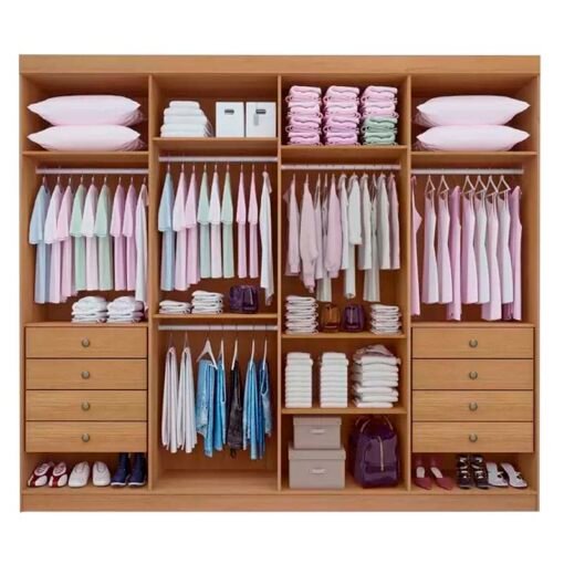 Roupeiro Daymond 8 Portas 8 Gav.  Larg. 2.75m MDF D Doro - Imagem 4