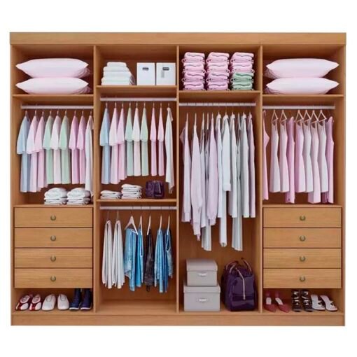 Roupeiro Daymond 8 Portas 8 Gav.  Larg. 2.75m MDF D Doro - Imagem 3