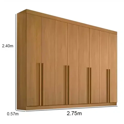 Roupeiro Daymond 8 Portas 8 Gav.  Larg. 2.75m MDF D Doro - Imagem 2