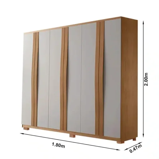 Roupeiro Grécia 6 Portas 100% MDF c/Pés Larg. 1.80m  Rufato - Imagem 3