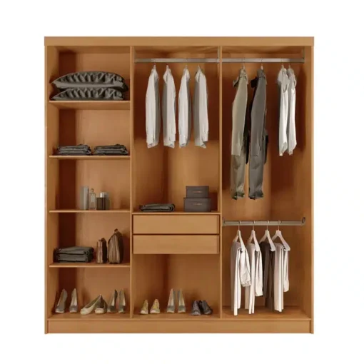 Roupeiro Grécia 6 Portas 100% MDF c/Pés Larg. 1.80m  Rufato - Imagem 2