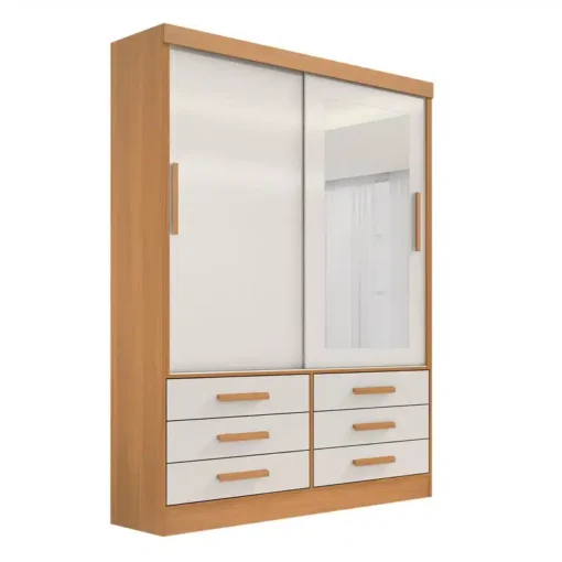 Roupeiro Meridian Plus 2 Portas 6 Gavetas  Larg. 1.35m D Doro - Imagem 3