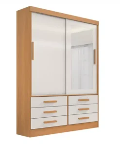 Roupeiro Meridian Plus 2 Portas 6 Gavetas  Larg. 1.35m D Doro