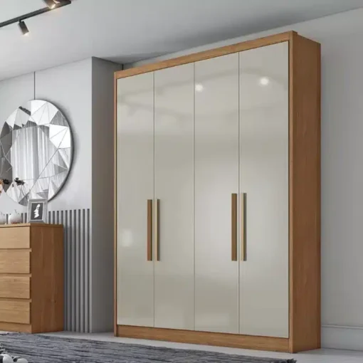 Roupeiro Moderni Plus 100% MDF 4 Portas 3 Gavetas Larg. 1.645m  Novo Horizonte - Imagem 6