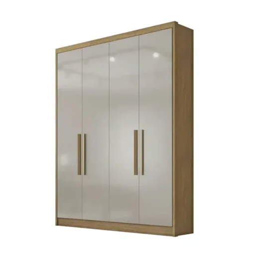 Roupeiro Moderni Plus 100% MDF 4 Portas 3 Gavetas Larg. 1.645m  Novo Horizonte - Imagem 2