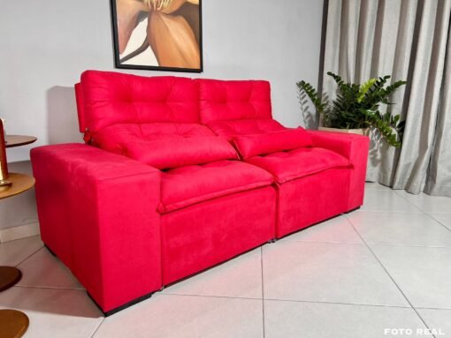 Sofá Retrátil e Reclinável Toronto 1.80m Vermelho – Sem Caixa - Imagem 8
