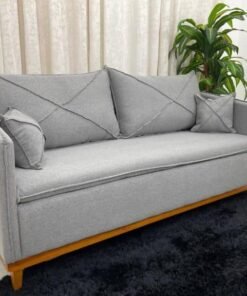 Sofá 2 lugares Lisboa Living 1.80m – Cinza Linho