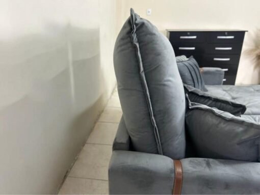 Sofá Cama e Retrátil e Reclinável Chicago Plus 1.80m Cinza Veludo - Sem Caixa - Imagem 6