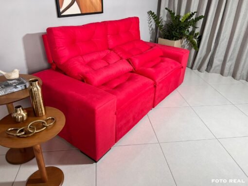Sofá Retrátil e Reclinável Toronto 1.80m Vermelho – Sem Caixa - Imagem 7