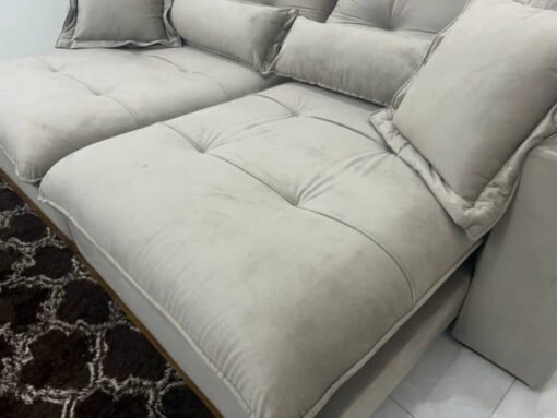 Sofá Retrátil Reclinável Toronto Premium 2.50m Veludo Capuccino – Molas Ensacadas - Imagem 9
