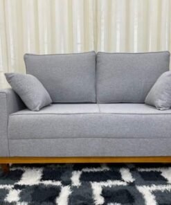 Sofá 2 lugares Slim 1.40m – Cinza Linho