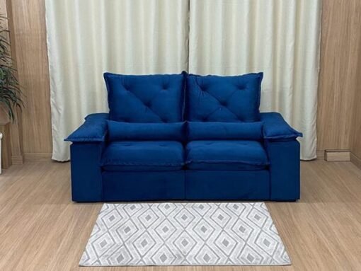 Sofá Retrátil e Reclinável Zuqui Plus 2.00m Azul – D33 e Sem Caixa - Imagem 6