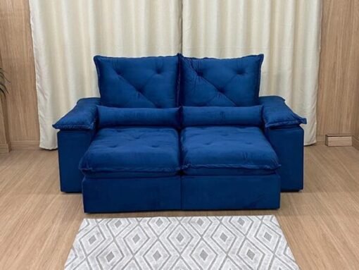 Sofá Retrátil e Reclinável Zuqui Plus 2.00m Azul – D33 e Sem Caixa - Imagem 7
