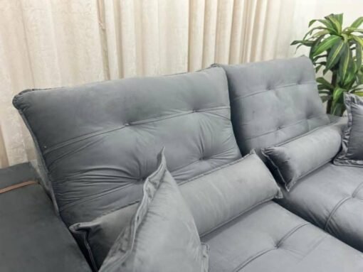 Sofá Retrátil e Reclinável Toronto Premium 2.10m – Cinza Veludo - Imagem 4