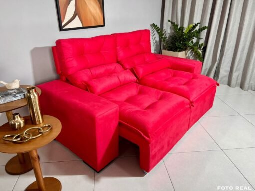 Sofá Retrátil e Reclinável Toronto 1.80m Vermelho – Sem Caixa - Imagem 5