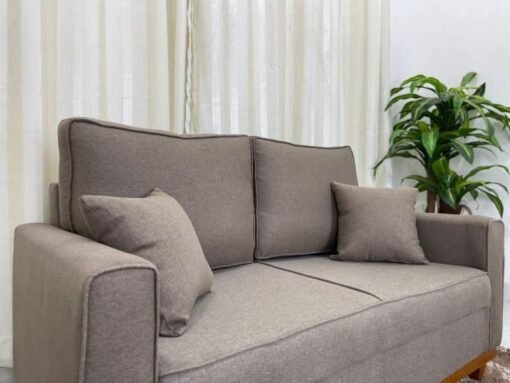 Sofá 2 lugares Slim 1.40m – Marrom Linho - Imagem 2