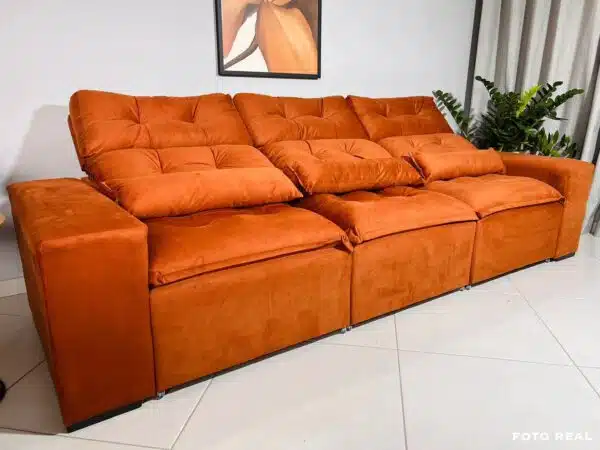 Sofá Retrátil e Reclinável Toronto 2.75m Terracota – Sem Caixa - Image 8