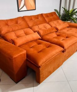 Sofá Retrátil e Reclinável Toronto 2.75m Terracota – Sem Caixa