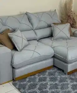 Sofá Retrátil e Reclinável Gran Bello 2,00m Cinza Linho – D33 e Molas Ensacadas