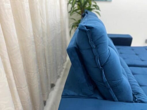 Sofá Retrátil Reclinável Small 2.00m – Azul Veludão - Imagem 7