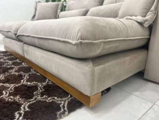 Sofá Retrátil Reclinável Toronto Premium 2.50m Veludo Capuccino – Molas Ensacadas - Imagem 8