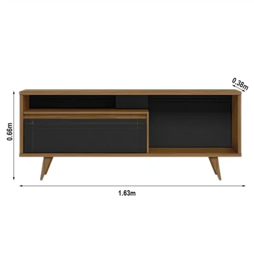 Rack Bancada NT 1315 Freijó/Preto TV até 60 Polegadas Larg. 1.63m - Notável - Imagem 4