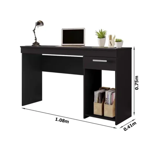 Mesa Office NT 2070 Preto 1 Gaveta Larg. 1.08m - Notável - Imagem 4