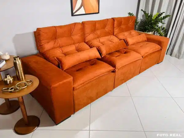 Sofá Retrátil e Reclinável Toronto 2.75m Terracota – Sem Caixa - Image 6