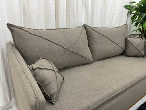 Sofá 2 lugares Lisboa Living 1.80m – Marrom Linho - Imagem 3