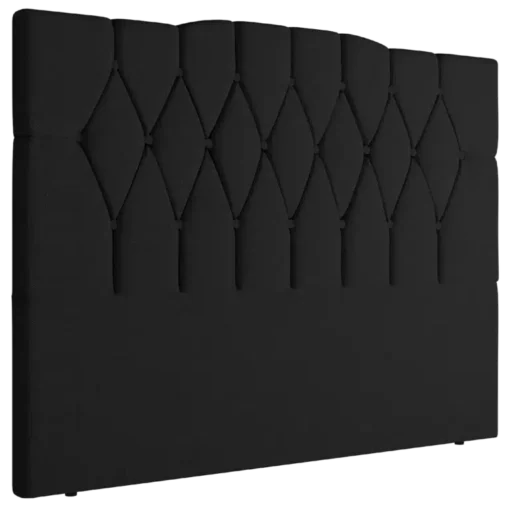 Cabeceira Casal Andreza Suede Preto - Imagem 3